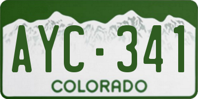 CO license plate AYC341
