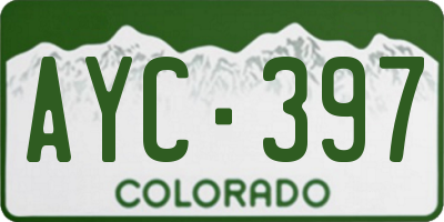 CO license plate AYC397