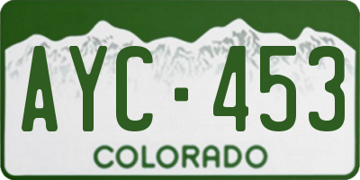 CO license plate AYC453