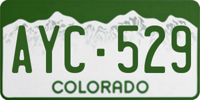 CO license plate AYC529