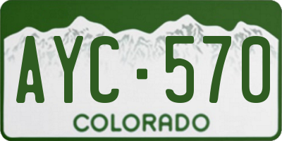 CO license plate AYC570