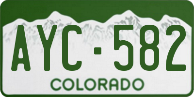 CO license plate AYC582