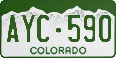 CO license plate AYC590