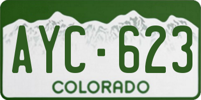 CO license plate AYC623