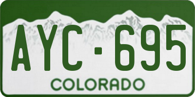 CO license plate AYC695