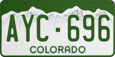 CO license plate AYC696