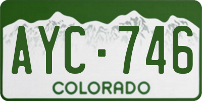 CO license plate AYC746