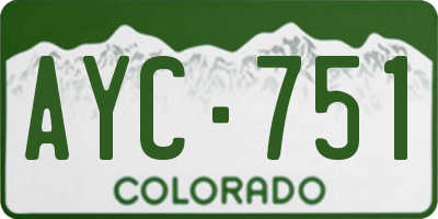 CO license plate AYC751