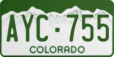 CO license plate AYC755