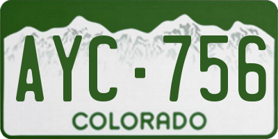 CO license plate AYC756