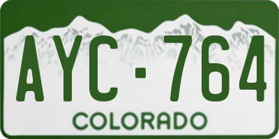 CO license plate AYC764