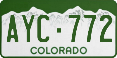 CO license plate AYC772