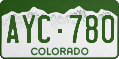 CO license plate AYC780