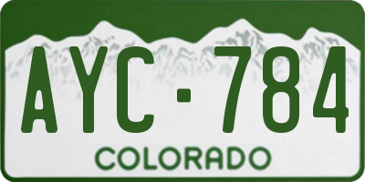 CO license plate AYC784