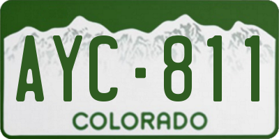 CO license plate AYC811