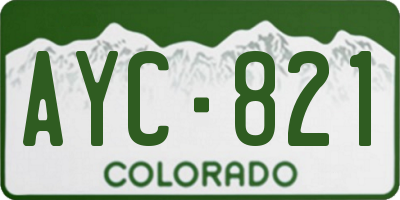 CO license plate AYC821