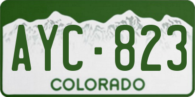 CO license plate AYC823