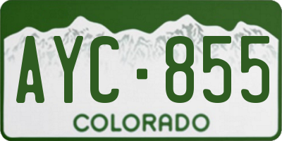 CO license plate AYC855