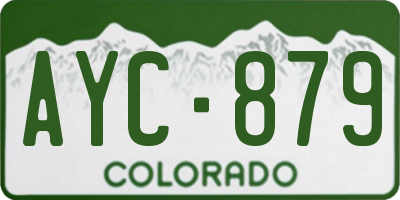 CO license plate AYC879