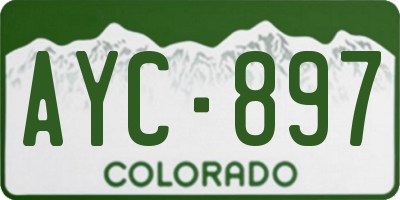 CO license plate AYC897