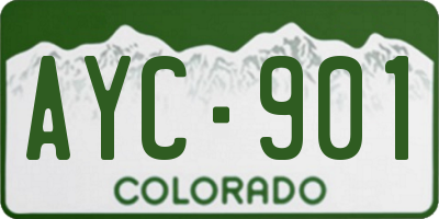 CO license plate AYC901