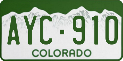 CO license plate AYC910