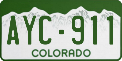 CO license plate AYC911