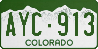 CO license plate AYC913