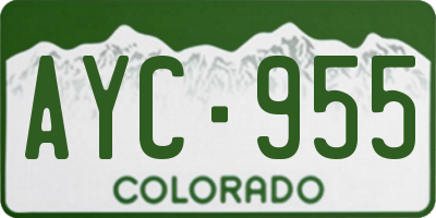 CO license plate AYC955
