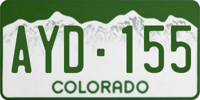 CO license plate AYD155