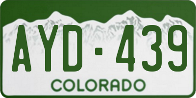 CO license plate AYD439