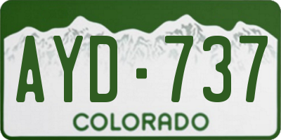 CO license plate AYD737