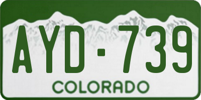 CO license plate AYD739