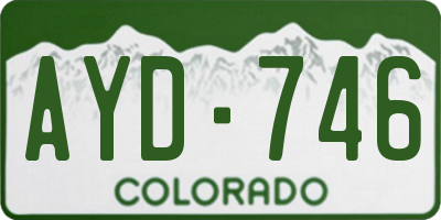 CO license plate AYD746