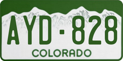 CO license plate AYD828