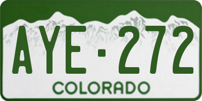 CO license plate AYE272