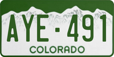 CO license plate AYE491