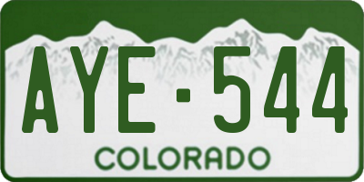 CO license plate AYE544