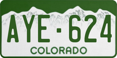 CO license plate AYE624