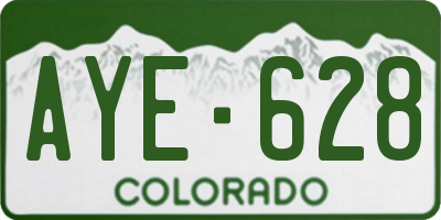 CO license plate AYE628