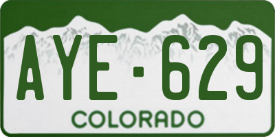 CO license plate AYE629