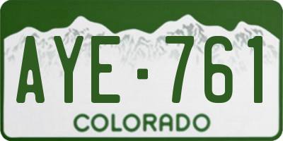CO license plate AYE761