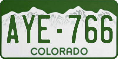 CO license plate AYE766