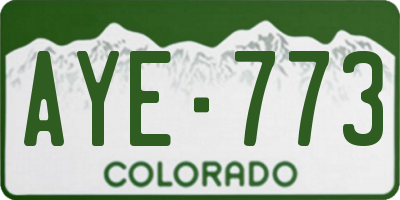 CO license plate AYE773