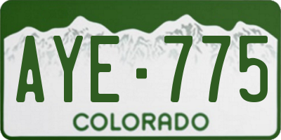 CO license plate AYE775