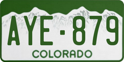 CO license plate AYE879