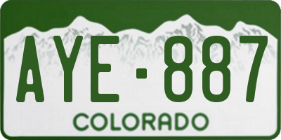 CO license plate AYE887