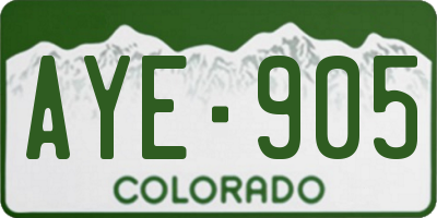 CO license plate AYE905