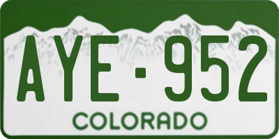 CO license plate AYE952