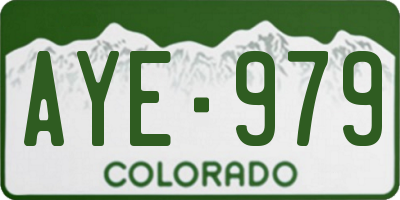 CO license plate AYE979